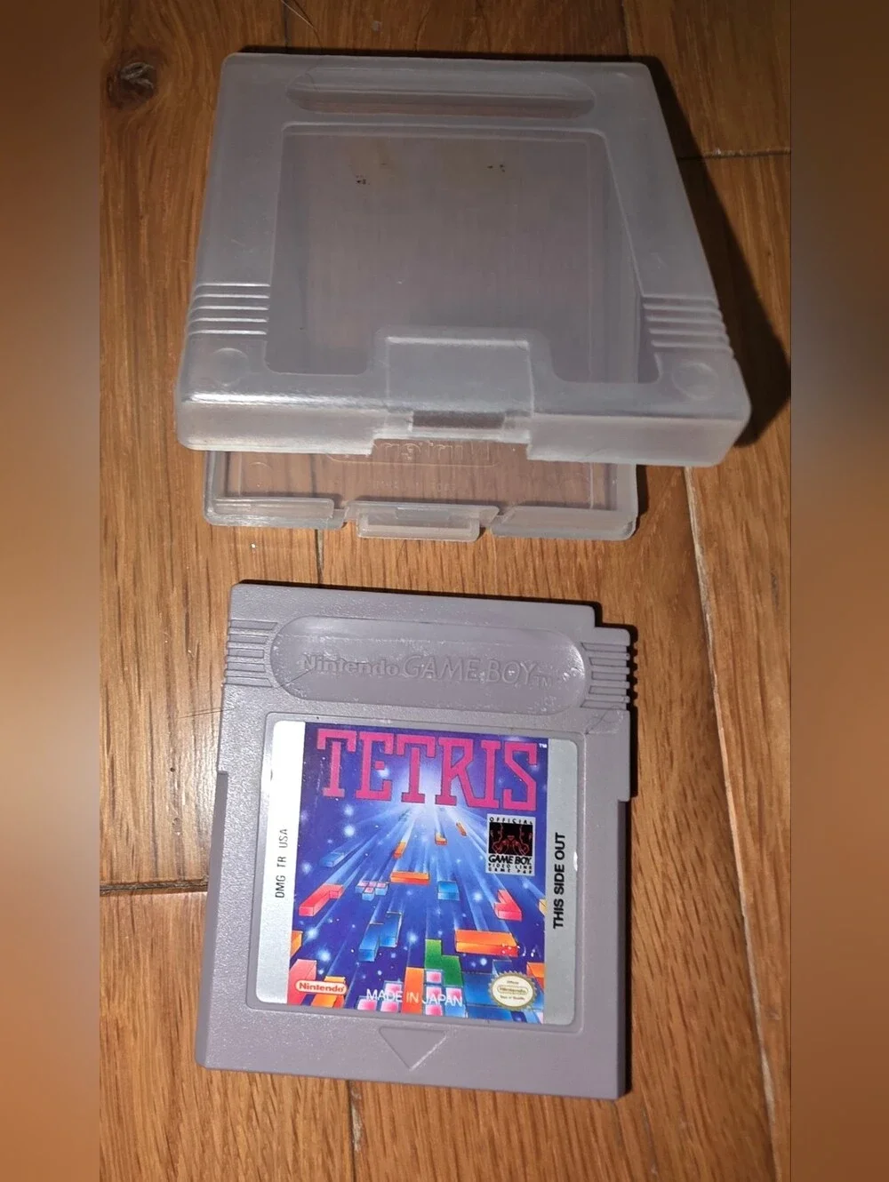 VINTAGE Nintendo Game Boy Tetris Cartridge Gray & Clear Case GAMBOY NO SEPARATIN